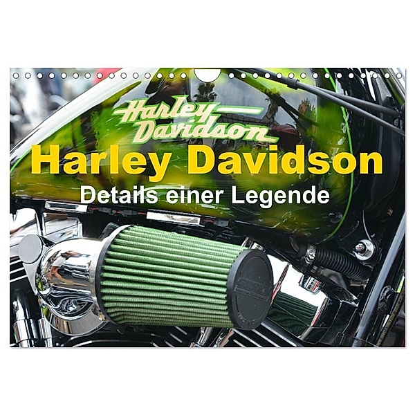 Harley Davidson - Details einer Legende (Wandkalender 2024 DIN A4 quer), CALVENDO Monatskalender, Thomas Bartruff