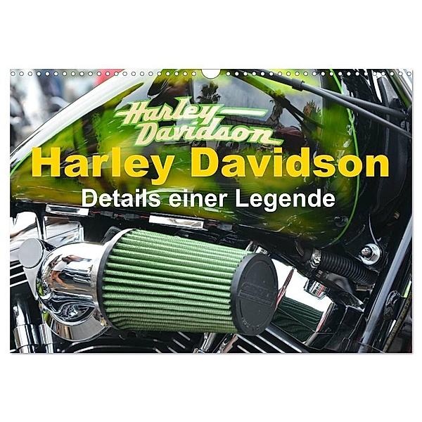 Harley Davidson - Details einer Legende (Wandkalender 2024 DIN A3 quer), CALVENDO Monatskalender, Thomas Bartruff