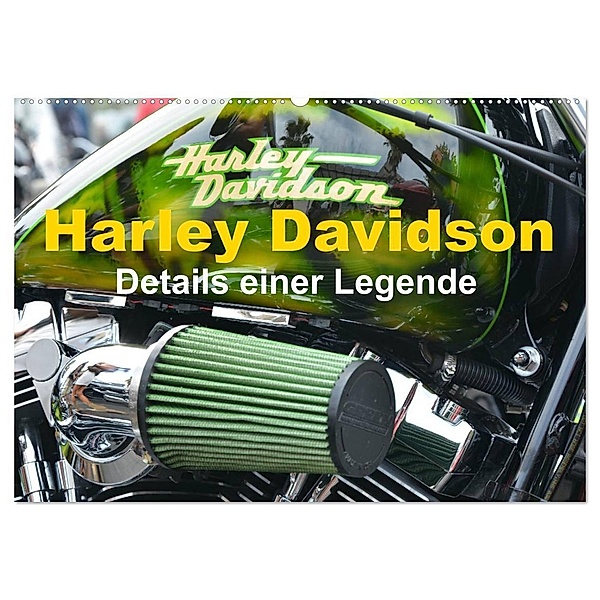 Harley Davidson - Details einer Legende (Wandkalender 2024 DIN A2 quer), CALVENDO Monatskalender, Thomas Bartruff