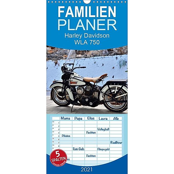 Harley Davidson WLA 750 - Familienplaner hoch (Wandkalender 2021 , 21 cm x 45 cm, hoch), Ingo Laue