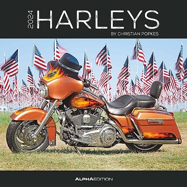 Harleys 2024 - Broschürenkalender 30x30 cm (30x60 geöffnet) - Kalender mit Platz für Notizen - Motorräder - Bildkalender - Wandplaner - Harley-Davidson