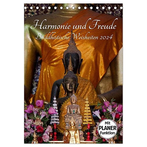 Harmonie und Freude Buddhistische Weisheiten 2024 (Tischkalender 2024 DIN A5 hoch), CALVENDO Monatskalender, Sven Gruse