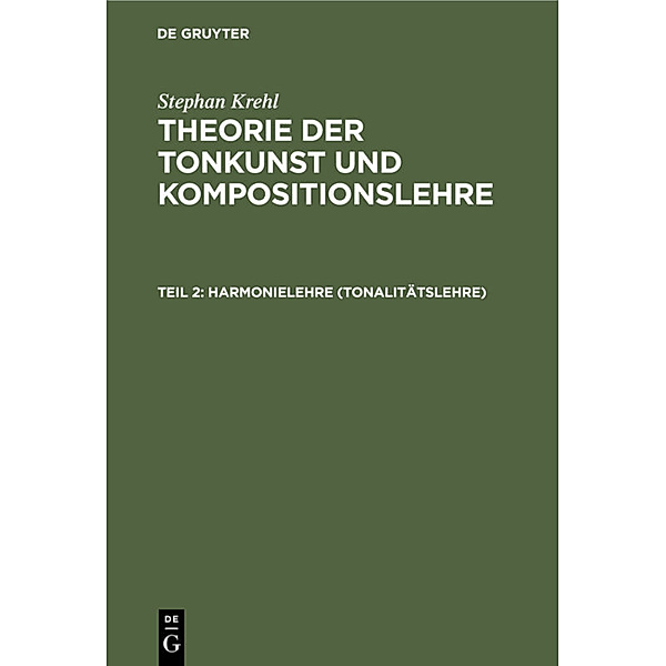 Harmonielehre (Tonalitätslehre), Stephan Krehl