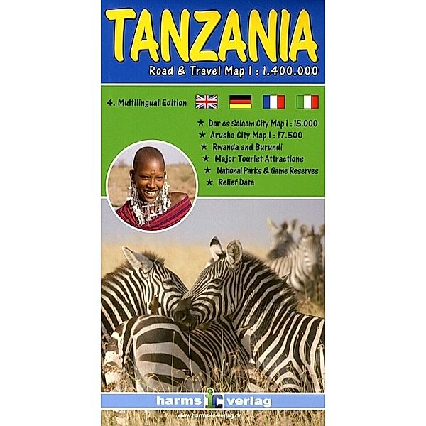 Harms Road & Travel Map Tanzania