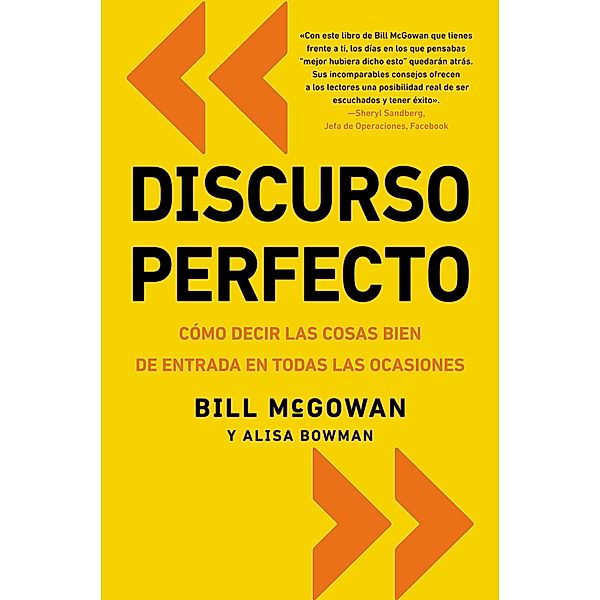 HarperCollins Espanol: Discurso perfecto, Alisa Bowman, Bill McGowan