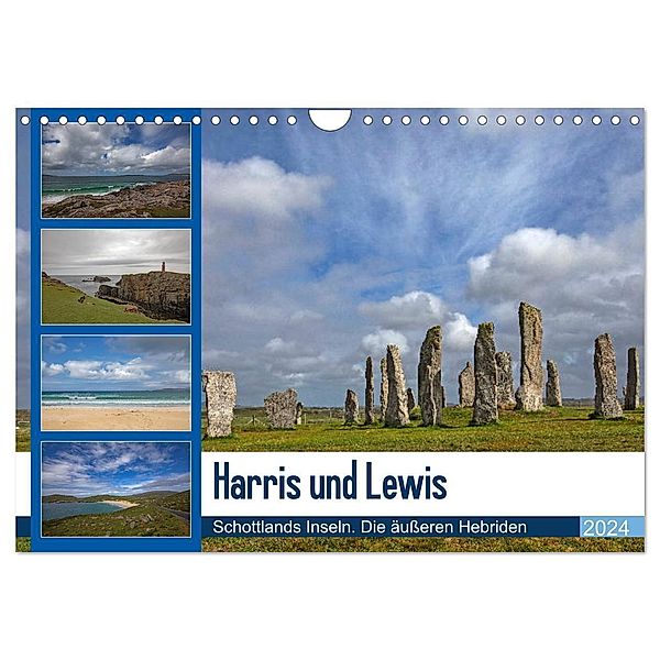 Harris und Lewis - Schottlands Inseln. Die äußeren Hebriden (Wandkalender 2024 DIN A4 quer), CALVENDO Monatskalender, Andrea Potratz