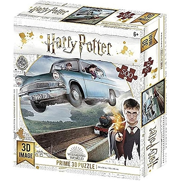 Harry Potter 3D-Puzzle Ford Anglia, 500 Teile, (Grösse: 61 x 46cm) (Fanartikel)