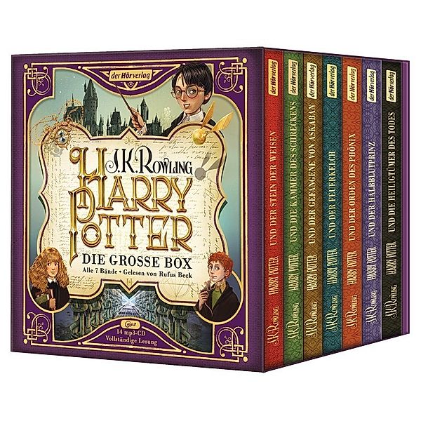 Harry Potter. Die grosse Box. Alle 7 Bände.,14 Audio-CD, 14 MP3, J.K. Rowling