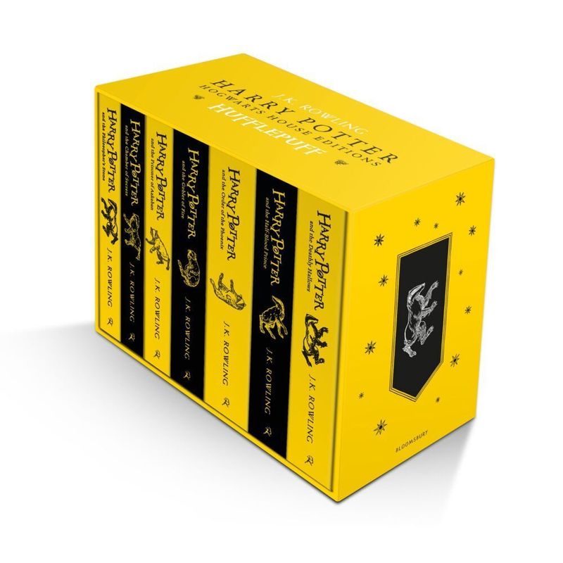 Harry Potter Hufflepuff House Editions Paperback Box Set, m.  Buch, m.  Buch, m.  Buch, m.  Buch, m.  Buch, m.  Buch, m.  Buch, 7 Teile