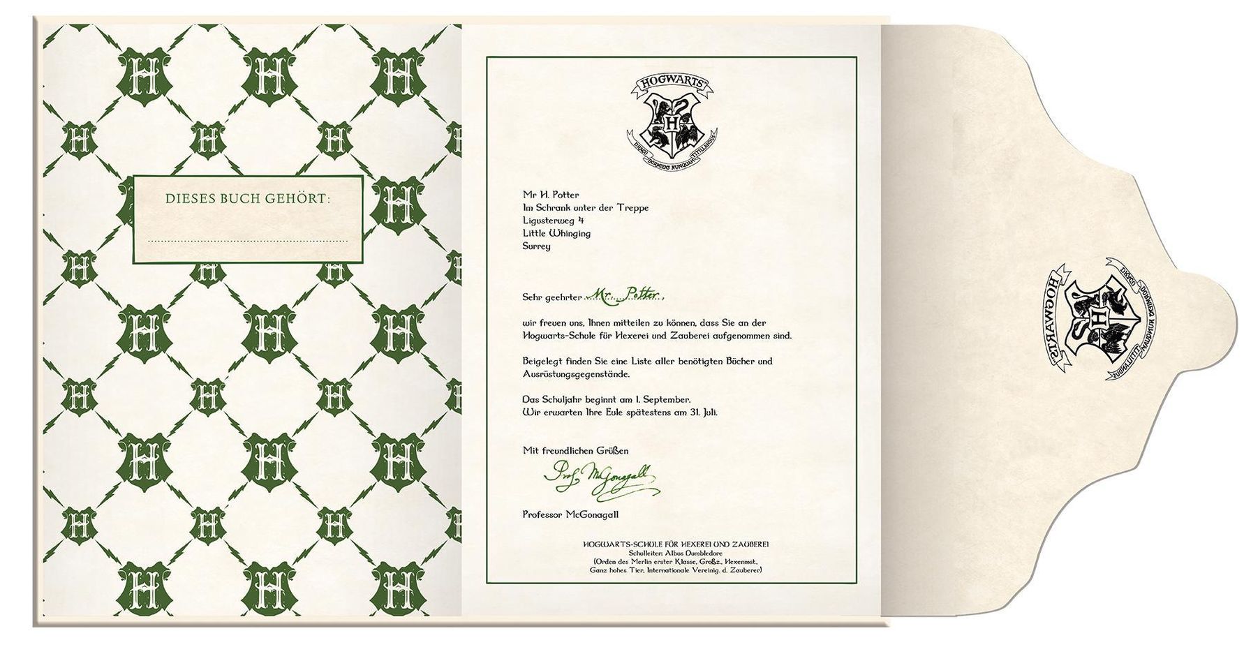 Harry Potter: Notizbuch Hogwarts-Aufnahmebrief | Weltbild.ch