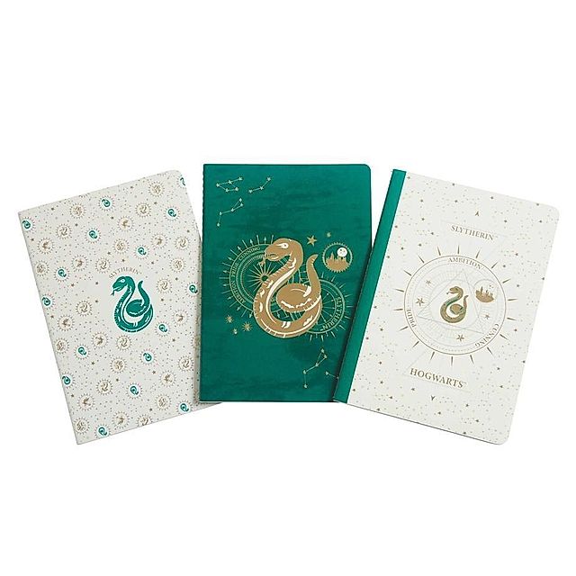 Harry Potter: Slytherin Constellation Sewn Notebook Collection Set of 3 Buch