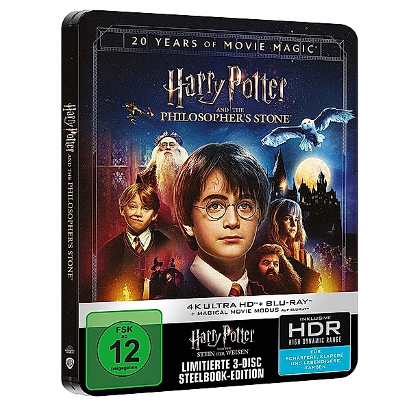 Harry Potter und der Stein der Weisen - Jubiläums-Edition - Magical Movie Modus - Steelbook