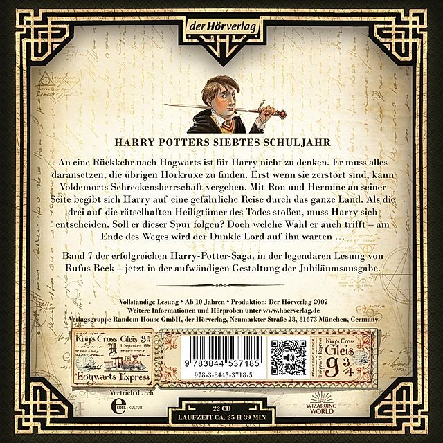 Harry Potter und die Heiligtümer des Todes, 22 Audio-CD Hörbuch