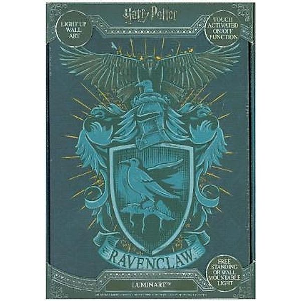 Harry Potter Wand Bild mit Licht Ravenclaw Wappen
