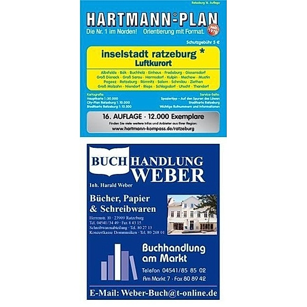 HARTMANN-PLAN Ratzeburg, 1:30.000 Freizeitplan