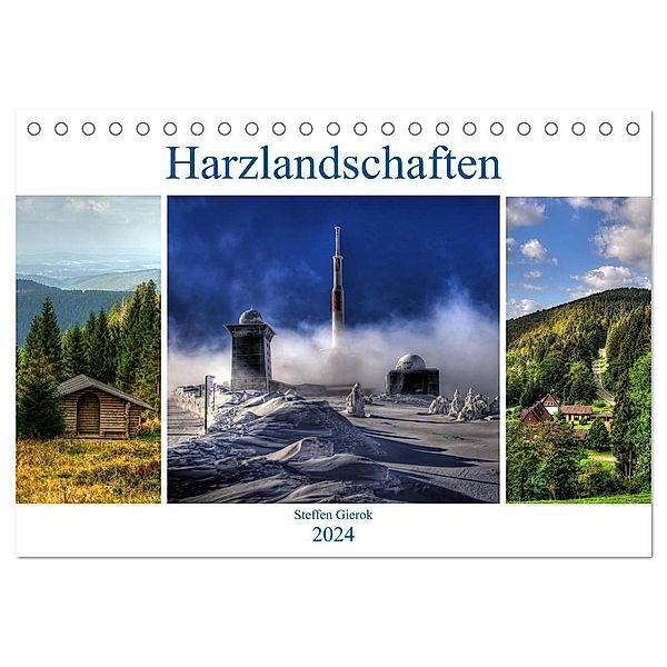 Harz Landschaften (Tischkalender 2024 DIN A5 quer), CALVENDO Monatskalender, Steffen Gierok