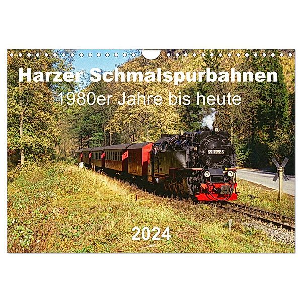 Harzer Schmalspurbahnen 1980er Jahre bis heute (Wandkalender 2024 DIN A4 quer), CALVENDO Monatskalender, Michael Bromm