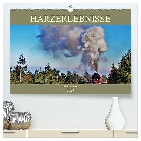 Harzerlebnisse (hochwertiger Premium Wandkalender 2024 DIN A2 quer), Kunstdruck in Hochglanz, Andrea Janke
