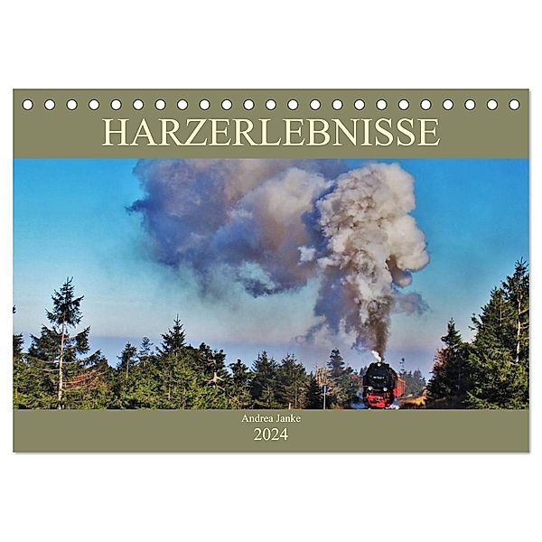 Harzerlebnisse (Tischkalender 2024 DIN A5 quer), CALVENDO Monatskalender, Andrea Janke