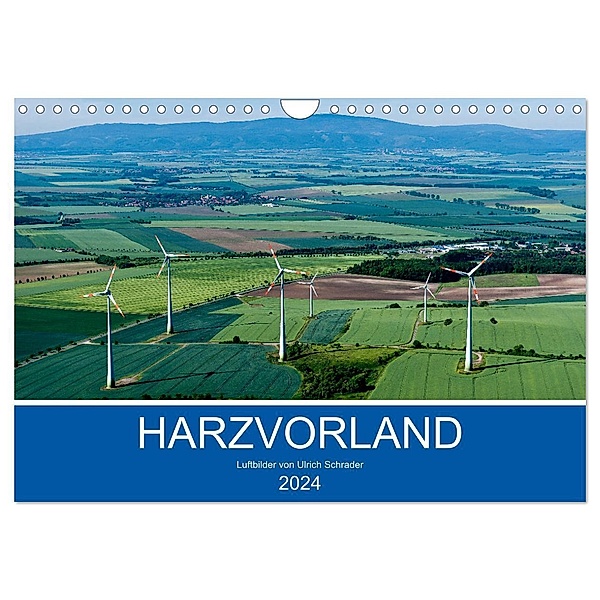 Harzvorland Luftbilder 2024 (Wandkalender 2024 DIN A4 quer), CALVENDO Monatskalender, Ulrich Schrader