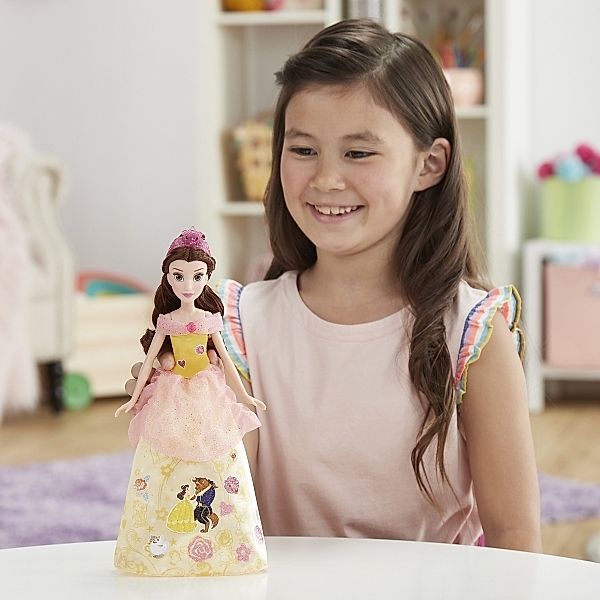 HASBRO Hasbro E5599EU4 Disney Prinzessin Die schöne Glitzerprinzessin Belle mit Kleid