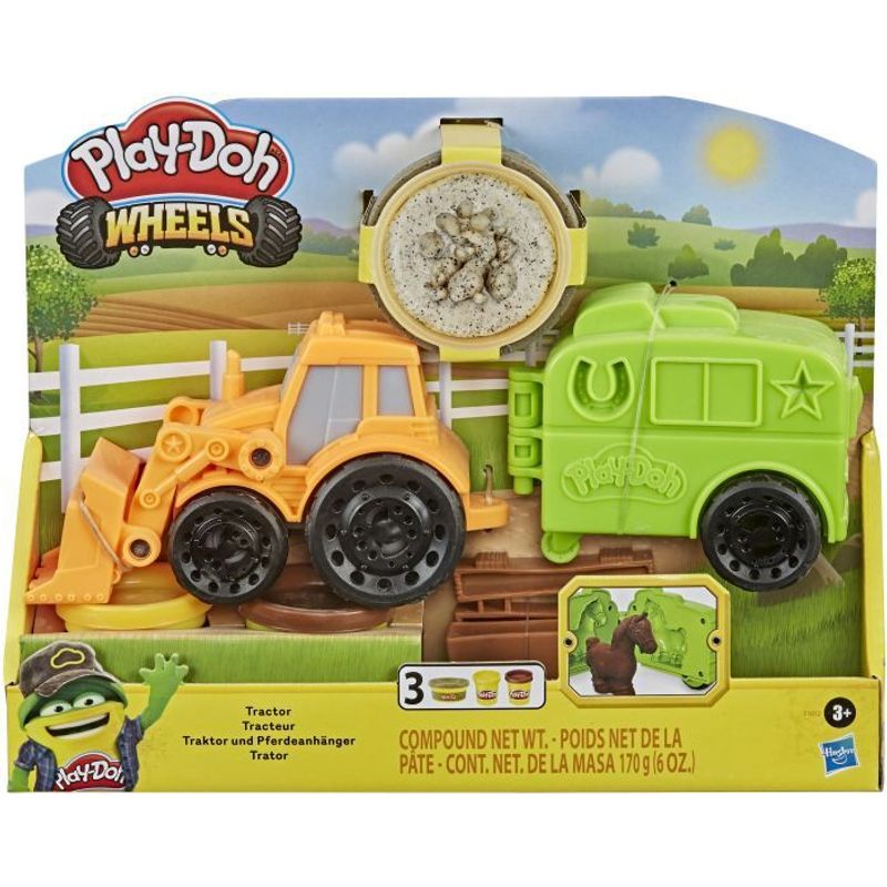 Hasbro F10125L0 Play-Doh Traktor mit Pferdeanhänger