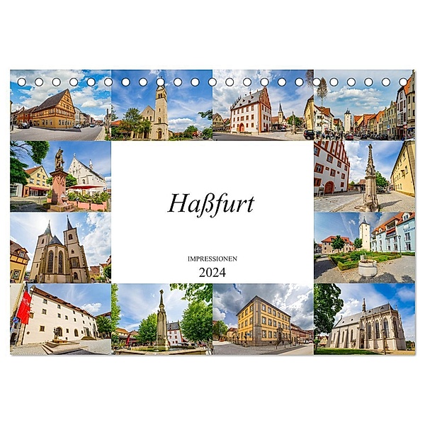 Haßfurt Impressionen (Tischkalender 2024 DIN A5 quer), CALVENDO Monatskalender, Dirk Meutzner