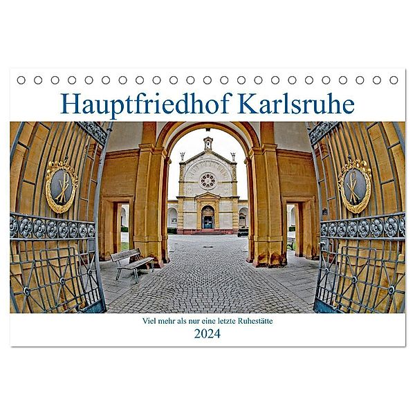 Hauptfriedhof Karlsruhe (Tischkalender 2024 DIN A5 quer), CALVENDO Monatskalender, Klaus Eppele