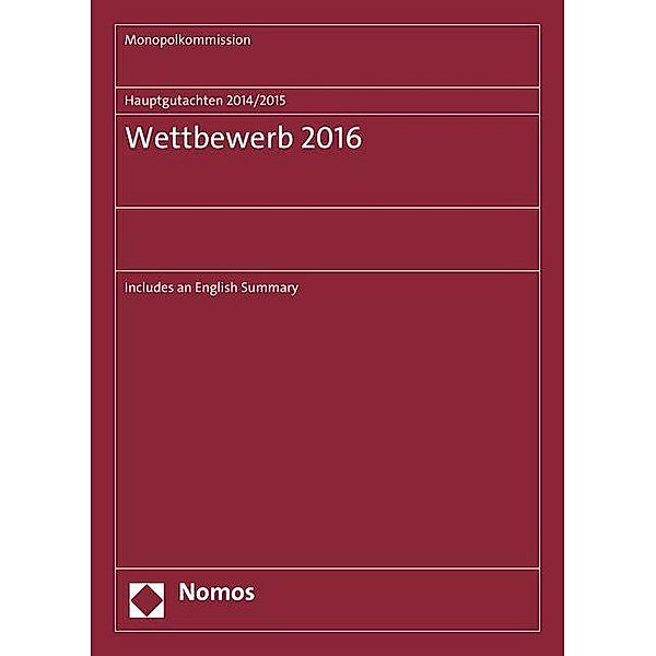 Hauptgutachten 2014/2015. Wettbewerb 2016