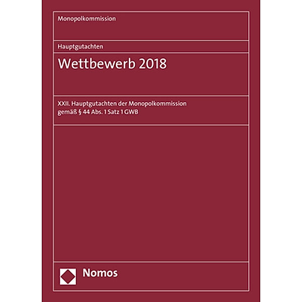 Hauptgutachten. Wettbewerb 2018