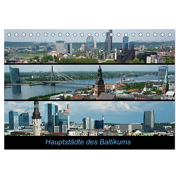 Hauptstädte des Baltikums (Tischkalender 2024 DIN A5 quer), CALVENDO Monatskalender, Frauke Scholz