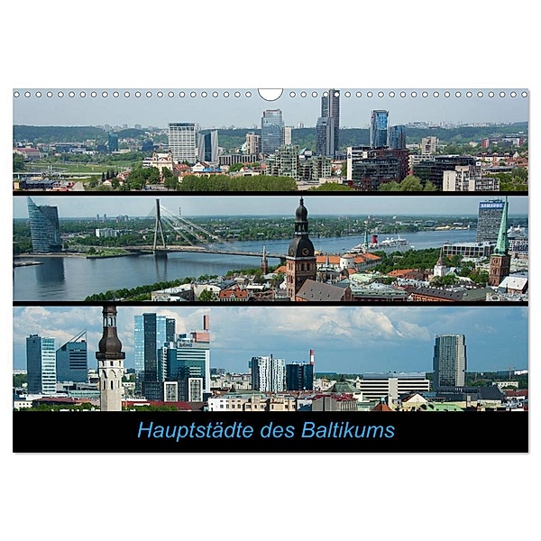 Hauptstädte des Baltikums (Wandkalender 2024 DIN A3 quer), CALVENDO Monatskalender, Frauke Scholz