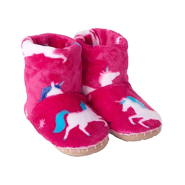 Hatley Haus-Slipper TWINKLE UNICORNS in pink