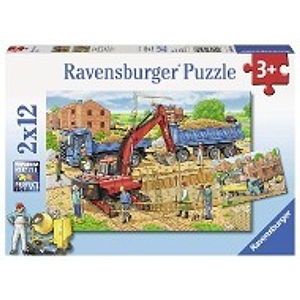 Hausbau auf der Baustelle (Kinderpuzzle)