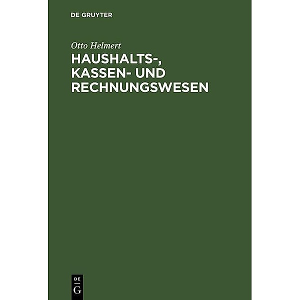 Haushalts-, Kassen- und Rechnungswesen, Otto Helmert