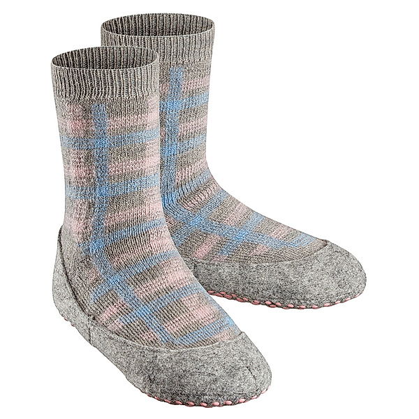 Falke Hausschuhsocken CHEQUED COSYSHOES in light grey
