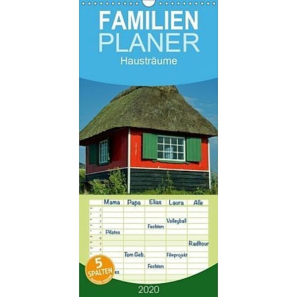 Hausträume - Familienplaner hoch (Wandkalender 2020 , 21 cm x 45 cm, hoch), Gerald Just