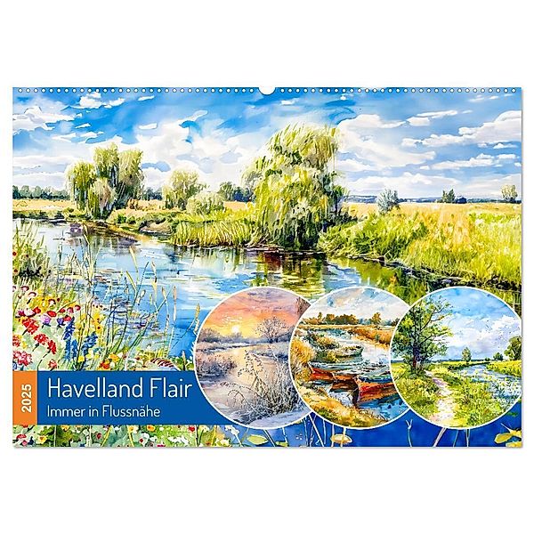 Havelland Flair - Immer in Flussnähe (Wandkalender 2025 DIN A2 quer), CALVENDO Monatskalender, Calvendo, Anja Frost