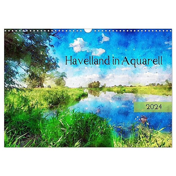 Havelland in Aquarell (Wandkalender 2024 DIN A3 quer), CALVENDO Monatskalender, Anja Frost