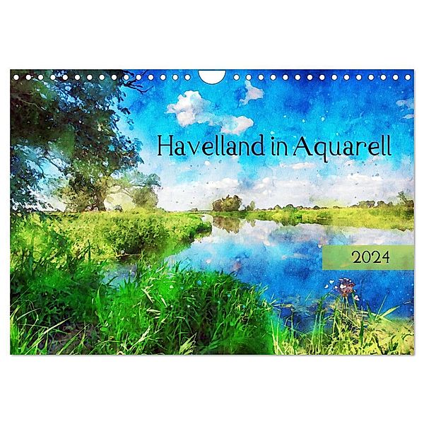 Havelland in Aquarell (Wandkalender 2024 DIN A4 quer), CALVENDO Monatskalender, Anja Frost