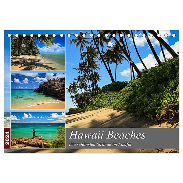 Hawaii Beaches - Die schönsten Strände im Pazifik (Tischkalender 2024 DIN A5 quer), CALVENDO Monatskalender, Florian Krauss - www.lavaflow.de