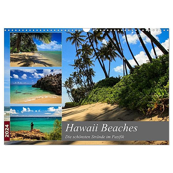 Hawaii Beaches - Die schönsten Strände im Pazifik (Wandkalender 2024 DIN A3 quer), CALVENDO Monatskalender, Florian Krauss - www.lavaflow.de