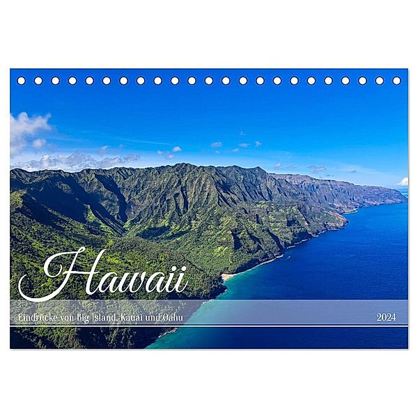 Hawaii - Eindrücke von Big Island, Kauai & Oahu (Tischkalender 2024 DIN A5 quer), CALVENDO Monatskalender, Calvendo, Sabrina Twele