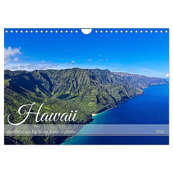 Hawaii - Eindrücke von Big Island, Kauai & Oahu (Wandkalender 2024 DIN A4 quer), CALVENDO Monatskalender, Calvendo, Sabrina Twele