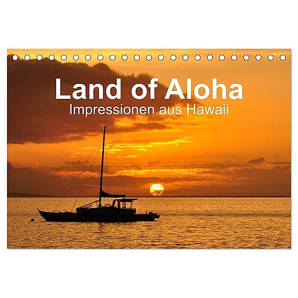 Hawaii - Land of Aloha (Tischkalender 2024 DIN A5 quer), CALVENDO Monatskalender, Uwe Bade