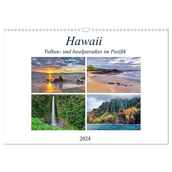Hawaii - Vulkan- und Inselparadies im Pazifik (Wandkalender 2024 DIN A3 quer), CALVENDO Monatskalender, Sandra Schänzer