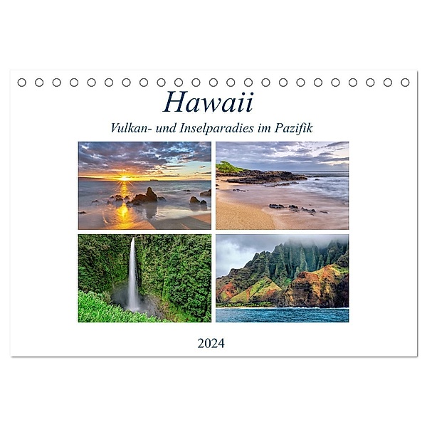 Hawaii - Vulkan- und Inselparadies im Pazifik (Tischkalender 2024 DIN A5 quer), CALVENDO Monatskalender, Sandra Schänzer