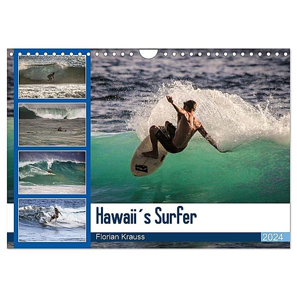 Hawaii´s Surfer (Wandkalender 2024 DIN A4 quer), CALVENDO Monatskalender, Florian Krauss