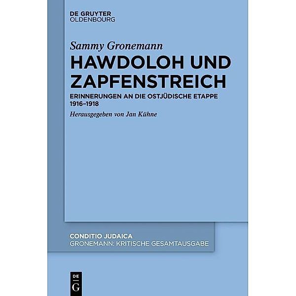 Hawdoloh und Zapfenstreich / Conditio Judaica Bd.92/3