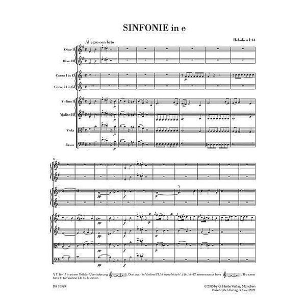 Haydn, J: Sinfonie e-Moll Hob. I:44, Joseph Haydn
